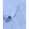 Alimens & Gentle Men’s Dress Shirts Long Sleeve Wrinkle-Free Stretch Shirts Solid Formal Button Down Shirt with Pocket(Light /Blue)