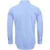 Alimens & Gentle Men’s Dress Shirts Long Sleeve Wrinkle-Free Stretch Shirts Solid Formal Button Down Shirt with Pocket(Light /Blue)