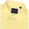 Alimens & Gentle Men’s Dress Shirts Long Sleeve Wrinkle-Free Stretch Shirts Solid Formal Button Down Shirt with Pocket(Milk Yellow)