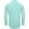 Alimens & Gentle Men’s Dress Shirts Long Sleeve Wrinkle-Free Stretch Shirts Solid Formal Button Down Shirt with Pocket(Mint Green)