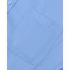 Alimens & Gentle Men’s Dress Shirts Long Sleeve Wrinkle-Free Stretch Shirts Solid Formal Button Down Shirt with Pocket(Misty /Blue)