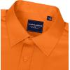 Alimens & Gentle Men’s Dress Shirts Long Sleeve Wrinkle-Free Stretch Shirts Solid Formal Button Down Shirt with Pocket(Orange)