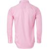 Alimens & Gentle Men’s Dress Shirts Long Sleeve Wrinkle-Free Stretch Shirts Solid Formal Button Down Shirt with Pocket(Pink)
