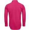 Alimens & Gentle Men’s Dress Shirts Long Sleeve Wrinkle-Free Stretch Shirts Solid Formal Button Down Shirt with Pocket(Rosy)