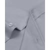 Alimens & Gentle Men’s Dress Shirts Long Sleeve Wrinkle-Free Stretch Shirts Solid Formal Button Down Shirt with Pocket(Silver)