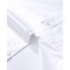 Alimens & Gentle Men’s Dress Shirts Long Sleeve Wrinkle-Free Stretch Shirts Solid Formal Button Down Shirt with Pocket(White)