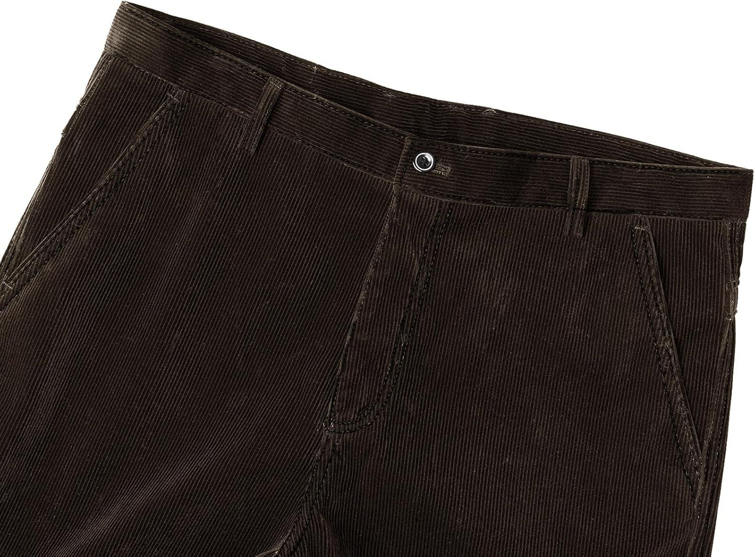 imageAlimens amp Gentle Mens Corduroy Pant Straight Fit FlatFront Casual Chino PantsCoffee