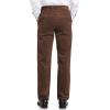 Alimens & Gentle Men’s Corduroy Pant Straight Fit Flat-Front Casual Chino Pants(Brown)