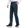 Alimens & Gentle Men’s Corduroy Pant Straight Fit Flat-Front Casual Chino Pants(Indigo Blue)