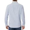 Alimens & Gentle Men’s Plaid Button Down Shirt Long Sleeve Dress Shirt Regular Fit Business Casual Gingham Shirts(Blue Gingham)