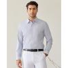 Alimens & Gentle Men’s Plaid Button Down Shirt Long Sleeve Dress Shirt Regular Fit Business Casual Gingham Shirts(Blue Gingham)