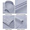 Alimens & Gentle Men’s Plaid Button Down Shirt Long Sleeve Dress Shirt Regular Fit Business Casual Gingham Shirts(Dark Blue Gingham)