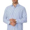 Alimens & Gentle Men’s Plaid Button Down Shirt Long Sleeve Dress Shirt Regular Fit Business Casual Gingham Shirts(Sky Blue/ White Check)