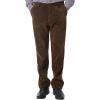 Alimens & Gentle Men’s Corduroy Pant Straight Fit Flat-Front Casual Chino Pants(Brown)