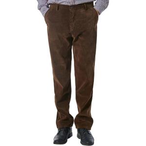 Alimens & Gentle Men’s Corduroy Pant Straight Fit Flat-Front Casual Chino Pants(Brown)