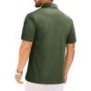 Alimens & Gentle Mens Polo Shirt Short Sleeve Tactical Dry Fit Golf Shirts Stretch Work Collared Tops Outdoor Sport Tennis(Army Green)