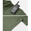 Alimens & Gentle Mens Polo Shirt Short Sleeve Tactical Dry Fit Golf Shirts Stretch Work Collared Tops Outdoor Sport Tennis(Army Green)