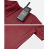 Alimens & Gentle Mens Polo Shirt Short Sleeve Tactical Dry Fit Golf Shirts Stretch Work Collared Tops Outdoor Sport Tennis(Burgundy)