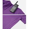 Alimens & Gentle Mens Polo Shirt Short Sleeve Tactical Dry Fit Golf Shirts Stretch Work Collared Tops Outdoor Sport Tennis(Purple)