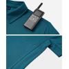Alimens & Gentle Mens Polo Shirt Short Sleeve Tactical Dry Fit Golf Shirts Stretch Work Collared Tops Outdoor Sport Tennis(Teal)