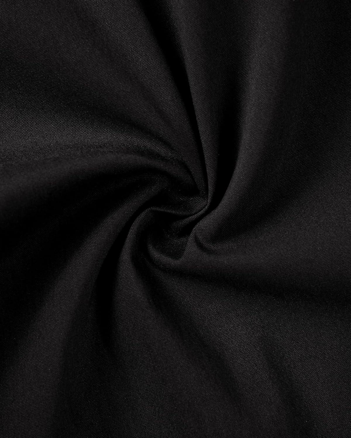 imageAlimens amp Gentle Mens Dress Shirts Long Sleeve WrinkleResistant Solid Stretch Button Down ShirtBlack