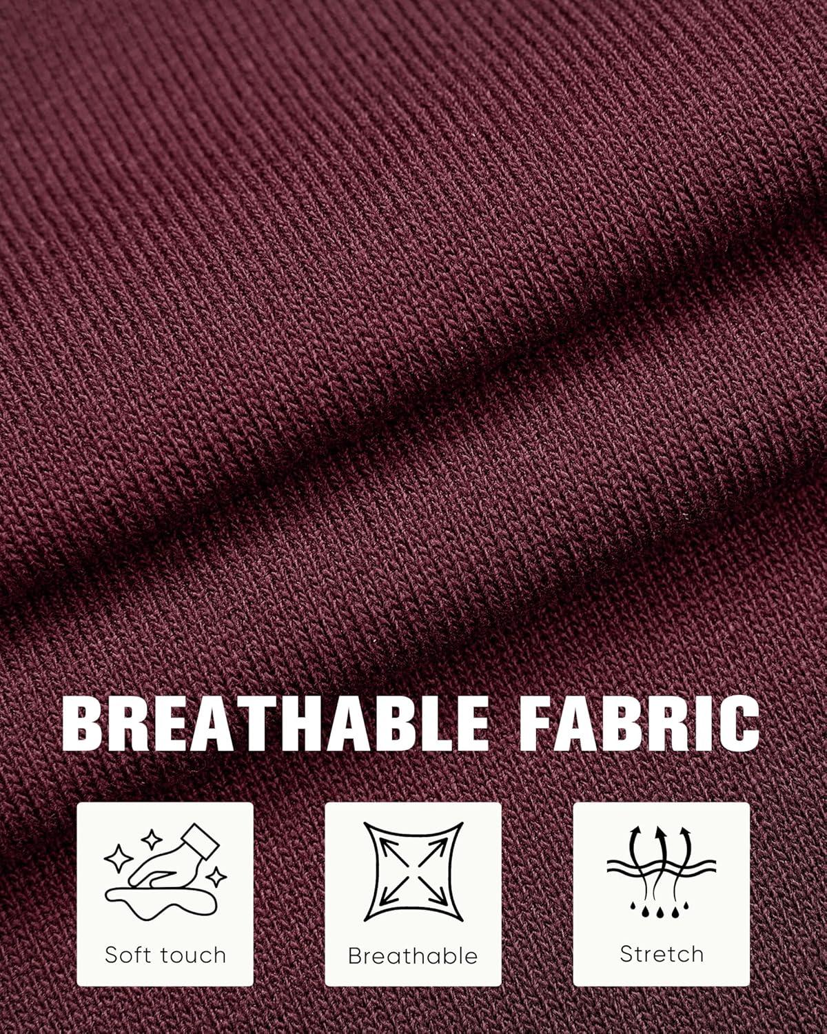 imageAlimens amp Gentle Mens Knit Shirt Short Sleeve Button Down Shirt Textured Casual Summer Beach Polo ShirtsBurgundy