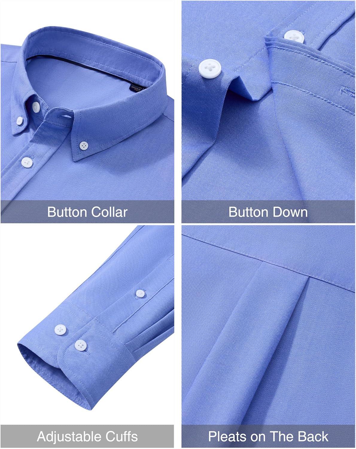 imageAlimens amp Gentle Mens Oxford Shirts Stretch Dress Shirt for Men Casual Formal Business Work Long Sleeve Button Down Shirts