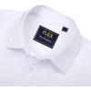 Alimens & Gentle Boy’s Short Sleeve Dress Shirts Wrinkle Free Solid Casual Button Down Shirts with Pocket(White)