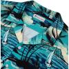 Alimens & Gentle Hawaiian Shirt for Men Summer Beach Casual Short Sleeve Button Down Shirts Printed Tropical Vacation Shirts(Dark Green Beach)
