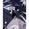 Alimens & Gentle Hawaiian Shirt for Men Summer Beach Casual Short Sleeve Button Down Shirts Printed Tropical Vacation Shirts(Dark Purple)