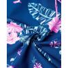 Alimens & Gentle Hawaiian Shirt for Men Summer Beach Casual Short Sleeve Button Down Shirts Printed Tropical Vacation Shirts(Navy Rosy)