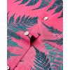 Alimens & Gentle Hawaiian Shirt for Men Summer Beach Casual Short Sleeve Button Down Shirts Printed Tropical Vacation Shirts(Pink Blue)