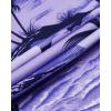 Alimens & Gentle Hawaiian Shirt for Men Summer Beach Casual Short Sleeve Button Down Shirts Printed Tropical Vacation Shirts(Purple Beach)