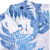 Alimens & Gentle Hawaiian Shirt for Men Summer Beach Casual Short Sleeve Button Down Shirts Printed Tropical Vacation Shirts(White Blue)
