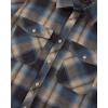 Alimens & Gentle Men’s Button Down Regular Fit Long Sleeve Plaid Flannel Casual Shirts(Blue Light Yellow)