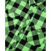 Alimens & Gentle Men’s Button Down Regular Fit Long Sleeve Plaid Flannel Casual Shirts(Bright Green Black Plaid)