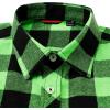 Alimens & Gentle Men’s Button Down Regular Fit Long Sleeve Plaid Flannel Casual Shirts(Bright Green Black Plaid)