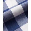 Alimens & Gentle Men’s Button Down Regular Fit Long Sleeve Plaid Flannel Casual Shirts(Dark Blue&beige)
