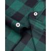 Alimens & Gentle Men’s Button Down Regular Fit Long Sleeve Plaid Flannel Casual Shirts(Green Black)