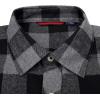 Alimens & Gentle Men’s Button Down Regular Fit Long Sleeve Plaid Flannel Casual Shirts(Grey Black Plaid)