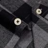 Alimens & Gentle Men’s Button Down Regular Fit Long Sleeve Plaid Flannel Casual Shirts(Grey Black Plaid)