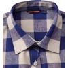 Alimens & Gentle Men’s Button Down Regular Fit Long Sleeve Plaid Flannel Casual Shirts(Navy&khaki)
