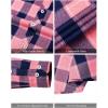 Alimens & Gentle Men’s Button Down Regular Fit Long Sleeve Plaid Flannel Casual Shirts(Pink Navy Plaid)