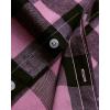 Alimens & Gentle Men’s Button Down Regular Fit Long Sleeve Plaid Flannel Casual Shirts(Rosy&black)