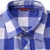 Alimens & Gentle Men’s Button Down Regular Fit Long Sleeve Plaid Flannel Casual Shirts(Sky Blue&beige)