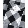 Alimens & Gentle Men’s Button Down Regular Fit Long Sleeve Plaid Flannel Casual Shirts(White/Black Plaid)