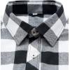 Alimens & Gentle Men’s Button Down Regular Fit Long Sleeve Plaid Flannel Casual Shirts(White/Black Plaid)