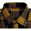 Alimens & Gentle Men’s Button Down Regular Fit Long Sleeve Plaid Flannel Casual Shirts(Yellow Navy Plaid)