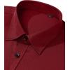 Alimens & Gentle Men’s Dress Shirts Long Sleeve Wrinkle Free Stretch Business Casual Wedding Button Down Shirt(Burgundy)