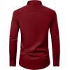 Alimens & Gentle Men’s Dress Shirts Long Sleeve Wrinkle Free Stretch Business Casual Wedding Button Down Shirt(Burgundy)